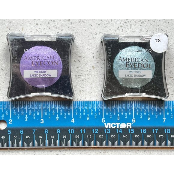 Kleancolor American Eyecon Wet/Dry Baked Shadow Set Glitter Purple & Teal - Picture 1 of 4